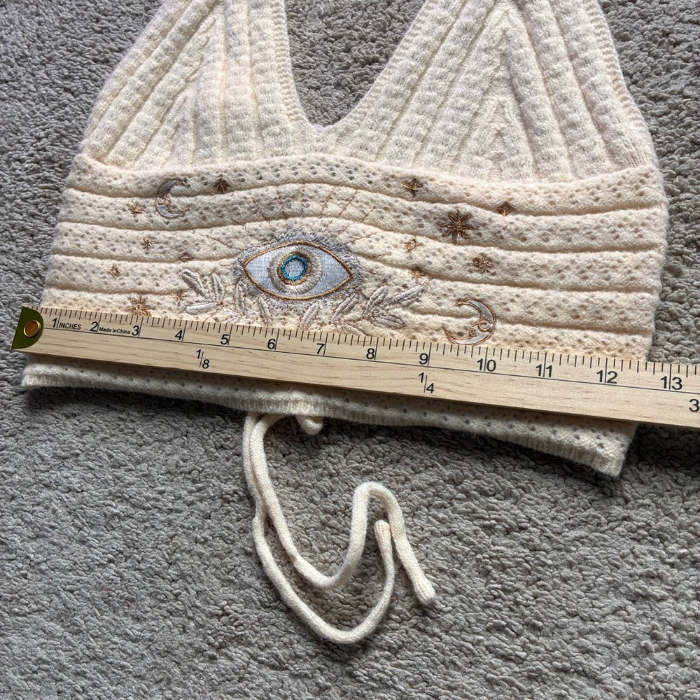 ROMWE Cream Textured Knit Top - Picture 7 of 14